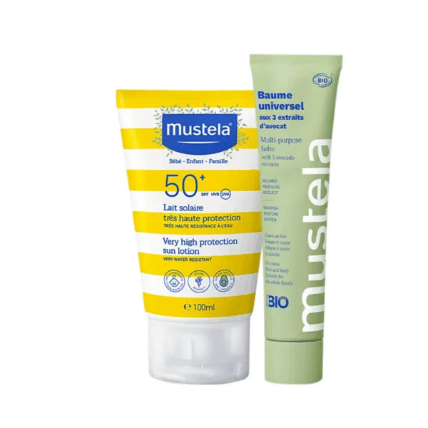 Kit Mustela Bálsamo Hidratante + Protetor Solar (2 Produtos)