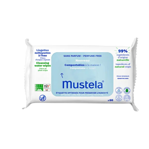 Mustela Troca de Fralda Sem Perfume – Lenço Umedecido (60 Unidades)